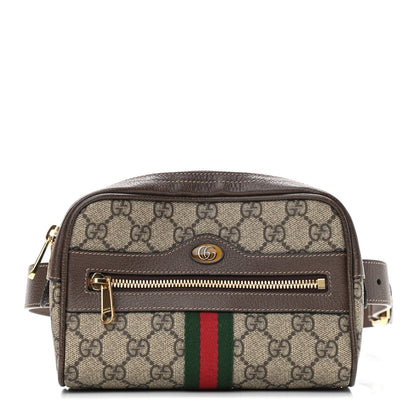Gucci GG Supreme Monogram Web Small Ophidia Belt Bag 85 34 Dark Brown 1 of 10