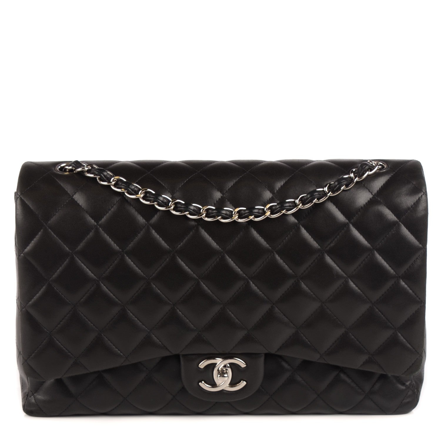 Chanel Lambskin Quilted Maxi Double Flap Black 1 of 18