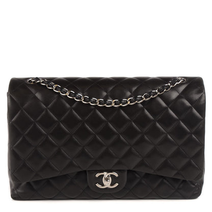 Chanel Lambskin Quilted Maxi Double Flap Black 1 of 18