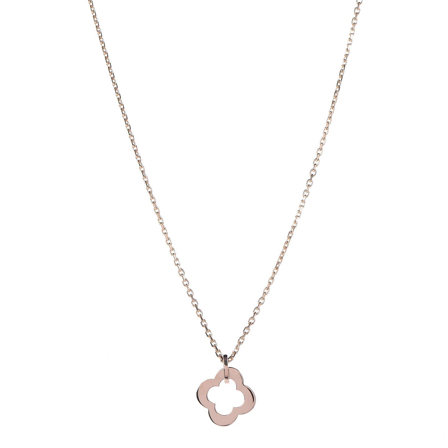 18K Rose Gold Byzantine Alhambra Pendant Necklace