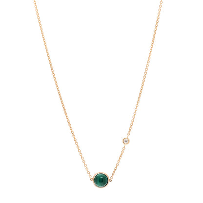 Piaget 18K Rose Gold Diamond Malachite Possession Pendant Necklace 1 of 5