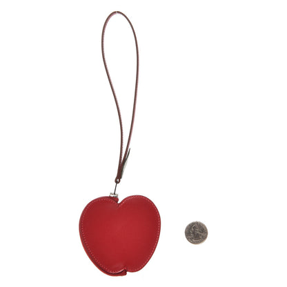 Hermes Tadelakt Tutti Frutti Pomme Coin Purse Wristlet Rouge Vif 2 of 4