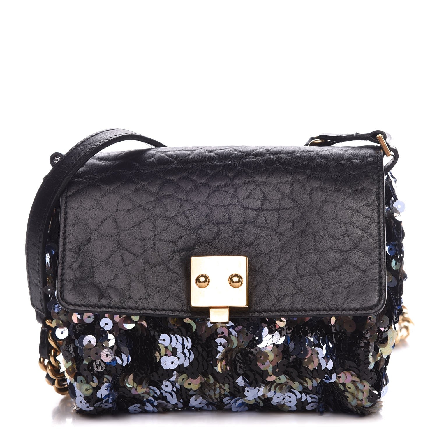 Marc Jacobs Sequins Tweed Mini Debbie Crossbody Bag Black 1 of 9