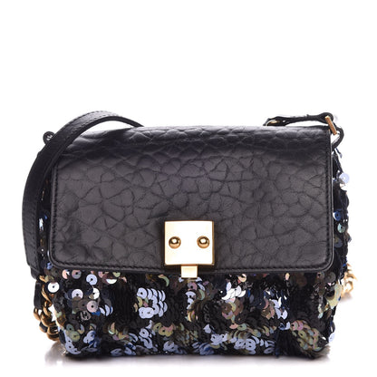Marc Jacobs Sequins Tweed Mini Debbie Crossbody Bag Black 1 of 9