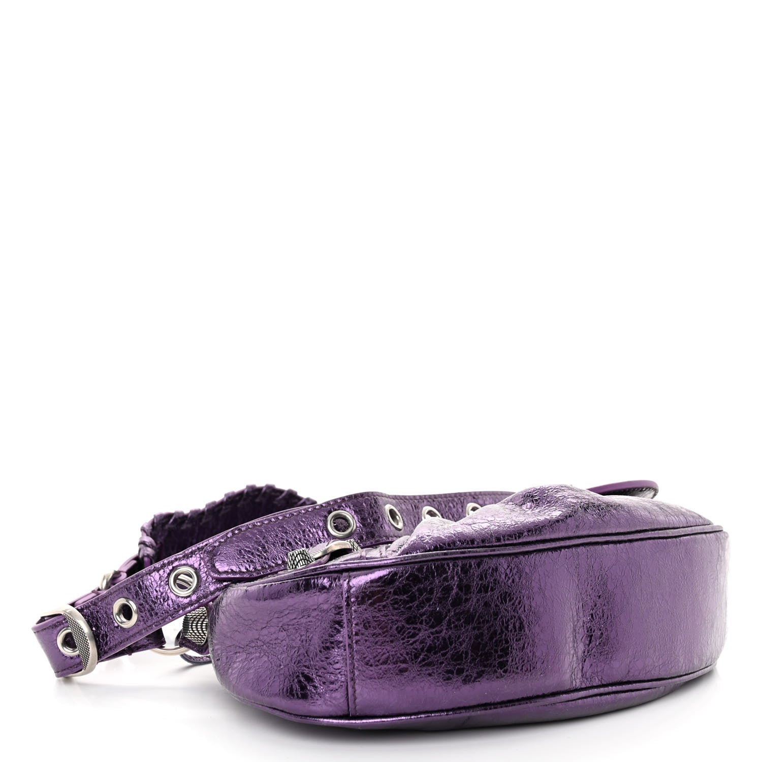 Balenciaga Metallic Agneau Arena Le Cagole Shoulder Bag XS Met Mauve 4 of 10