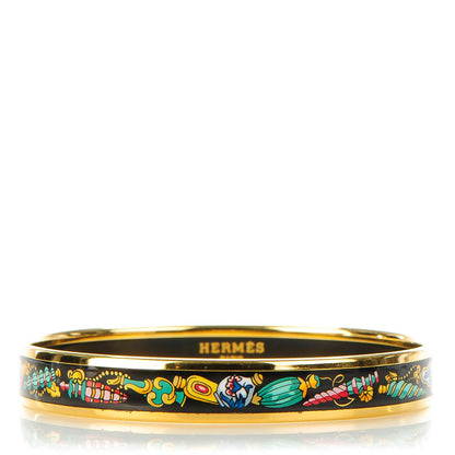 Hermes Enamel Printed Narrow Flacons Bracelet 62 1 of 6