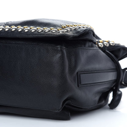 Loewe Calfskin Studded Flamenco Shoulder Bag Black 8 of 9