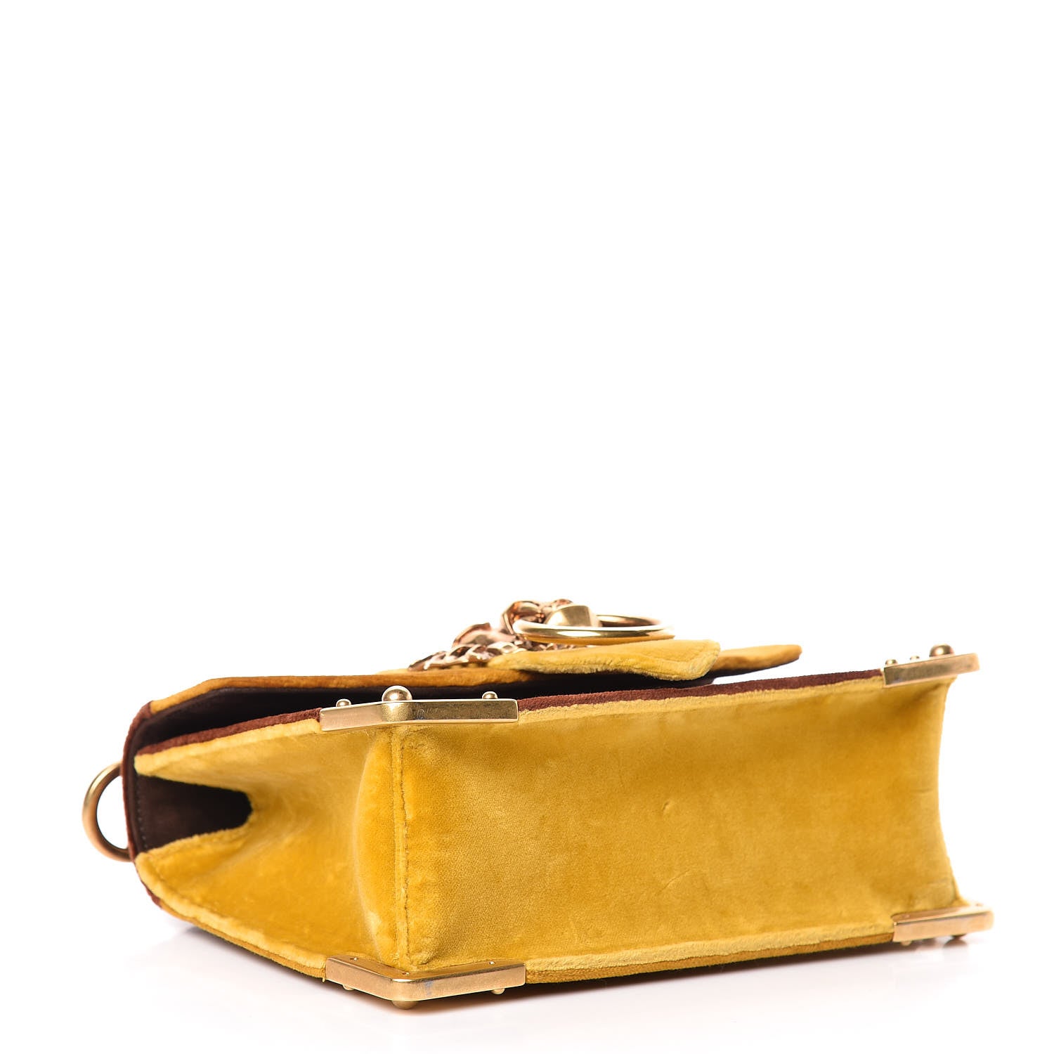 Prada Velluto Lions Head Cahier Shoulder Bag Ambra 4 of 14