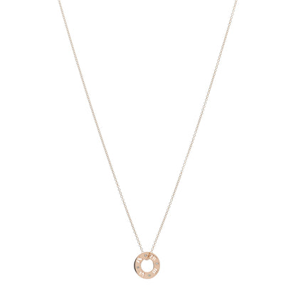 Tiffany 18K Rose Gold Diamond Atlas Pierced Pendant Necklace 1 of 4