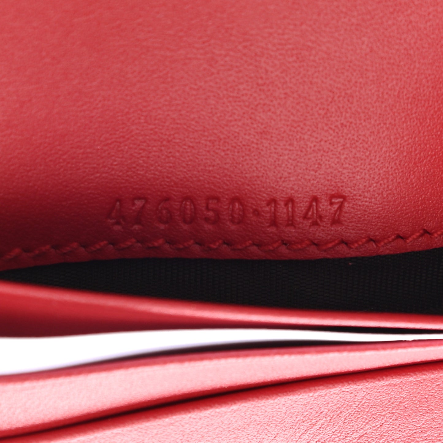 GG Supreme Monogram Cherry Embellished Card Case Wallet Hibiscus Red