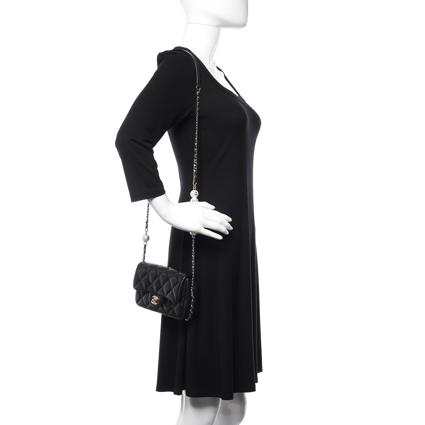 Lambskin Quilted Mini My Precious Flap Black