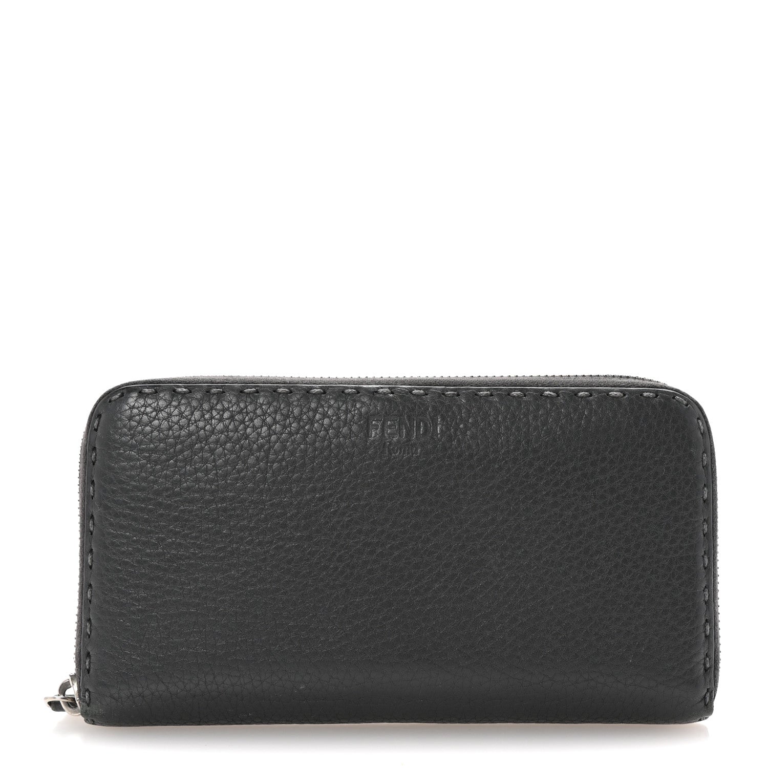 Fendi Cuoio Romano Selleria Zip Around Wallet Argilla 1 of 9