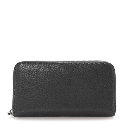 Fendi Cuoio Romano Selleria Zip Around Wallet Argilla 1 of 9