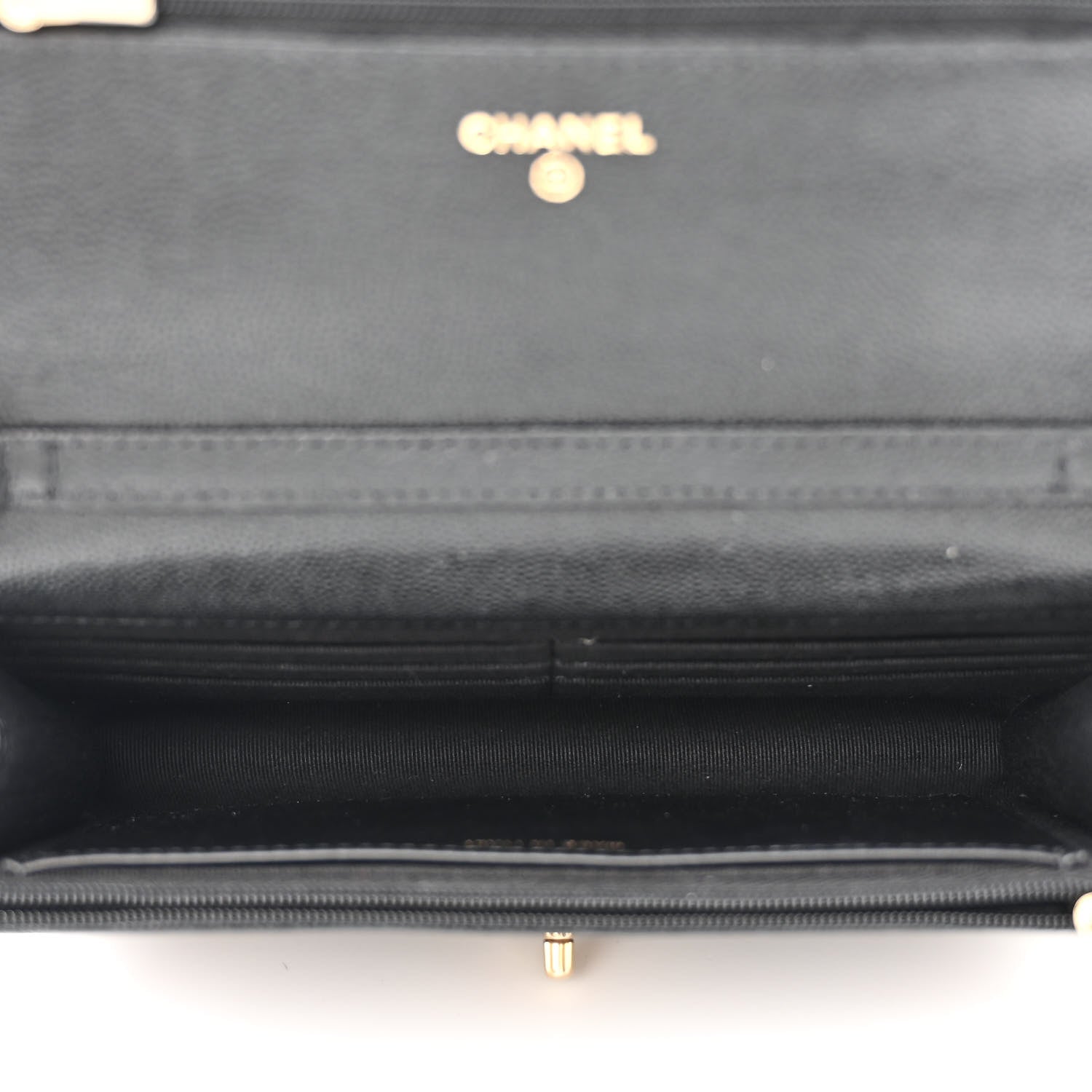Chanel Caviar Quilted Medallion Wallet on Chain WOC Black 5 of 13