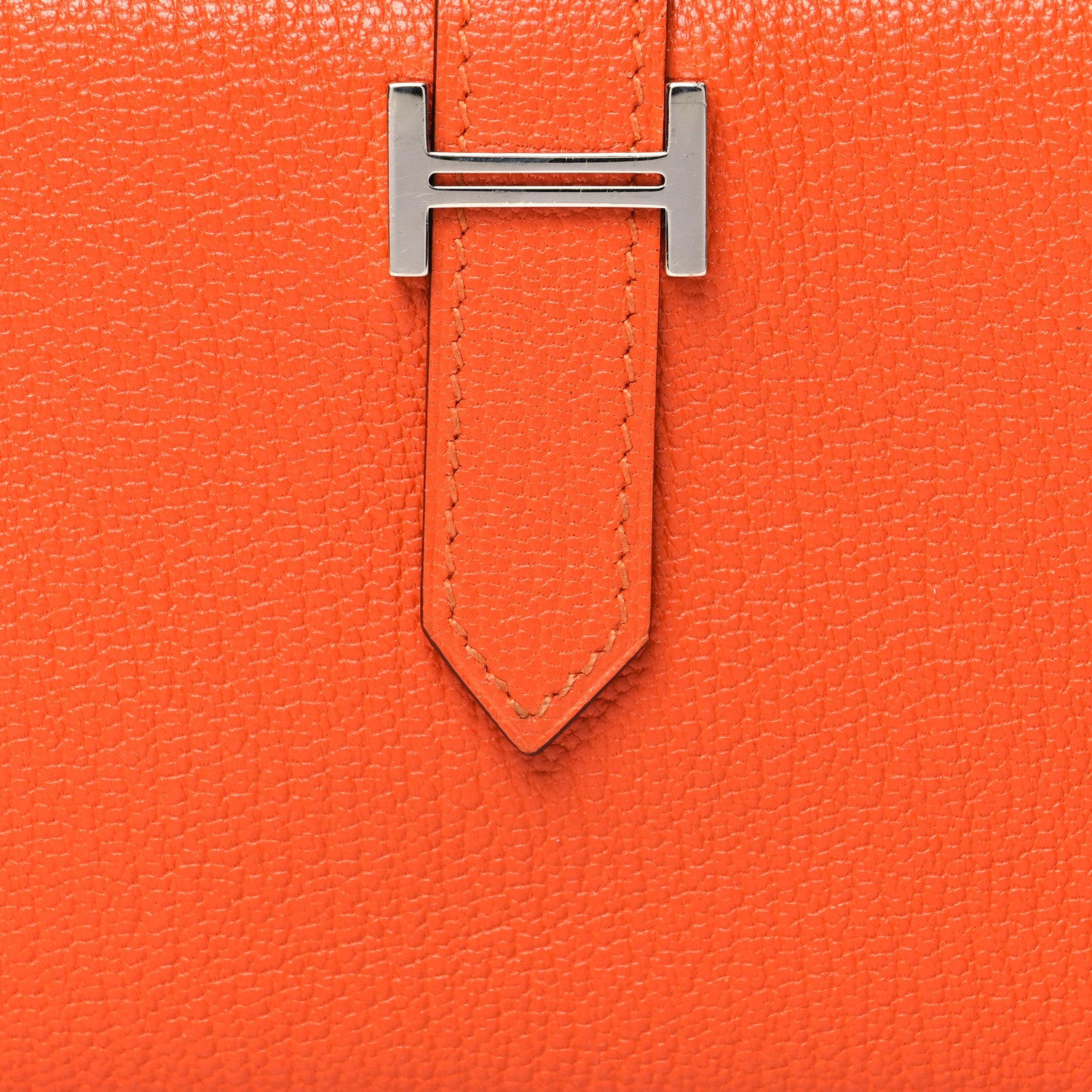 Hermes Chevre Mysore Bearn Gusset Wallet Feu 9 of 13