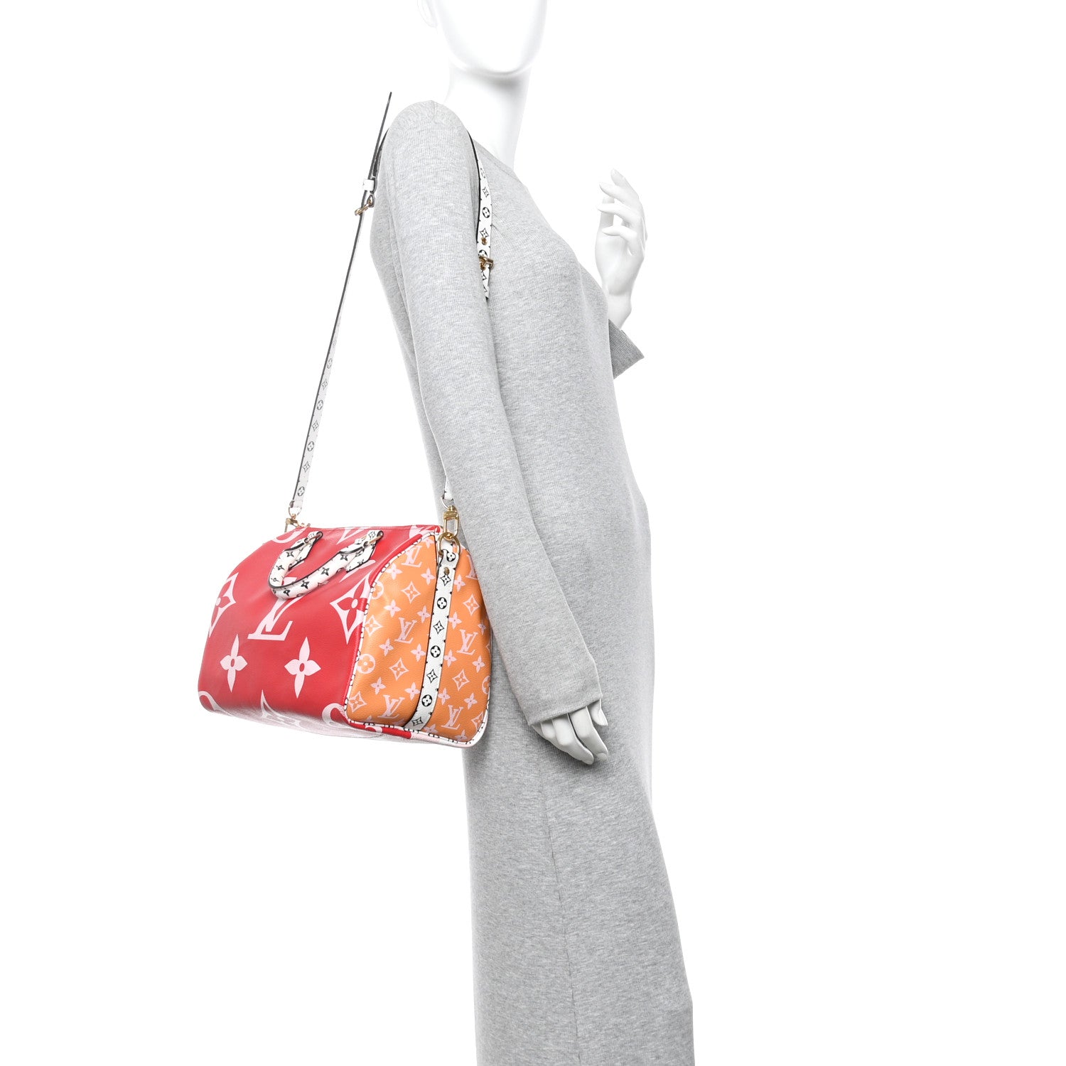 Louis Vuitton Monogram Giant Speedy Bandouliere 30 Rouge 2 of 9