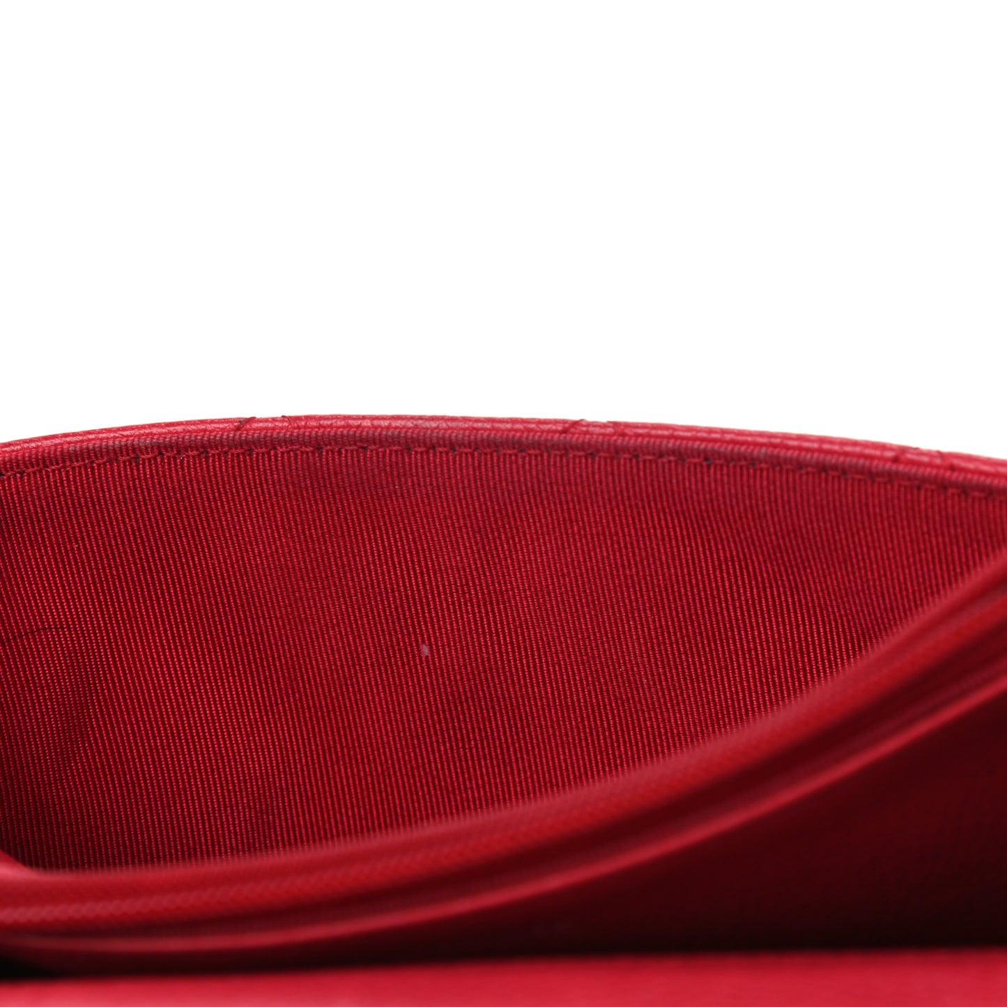Caviar Quilted Wallet on Chain WOC Red