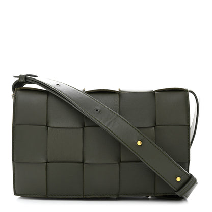 Bottega Veneta Lambskin Maxi Intrecciato Cassette Crossbody Bag Camping 1 of 12