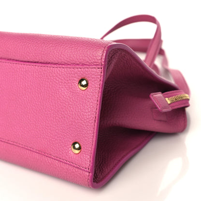 Salvatore Ferragamo Hammered Calfskin Double Handle Small Amy Tote Pink 8 of 8