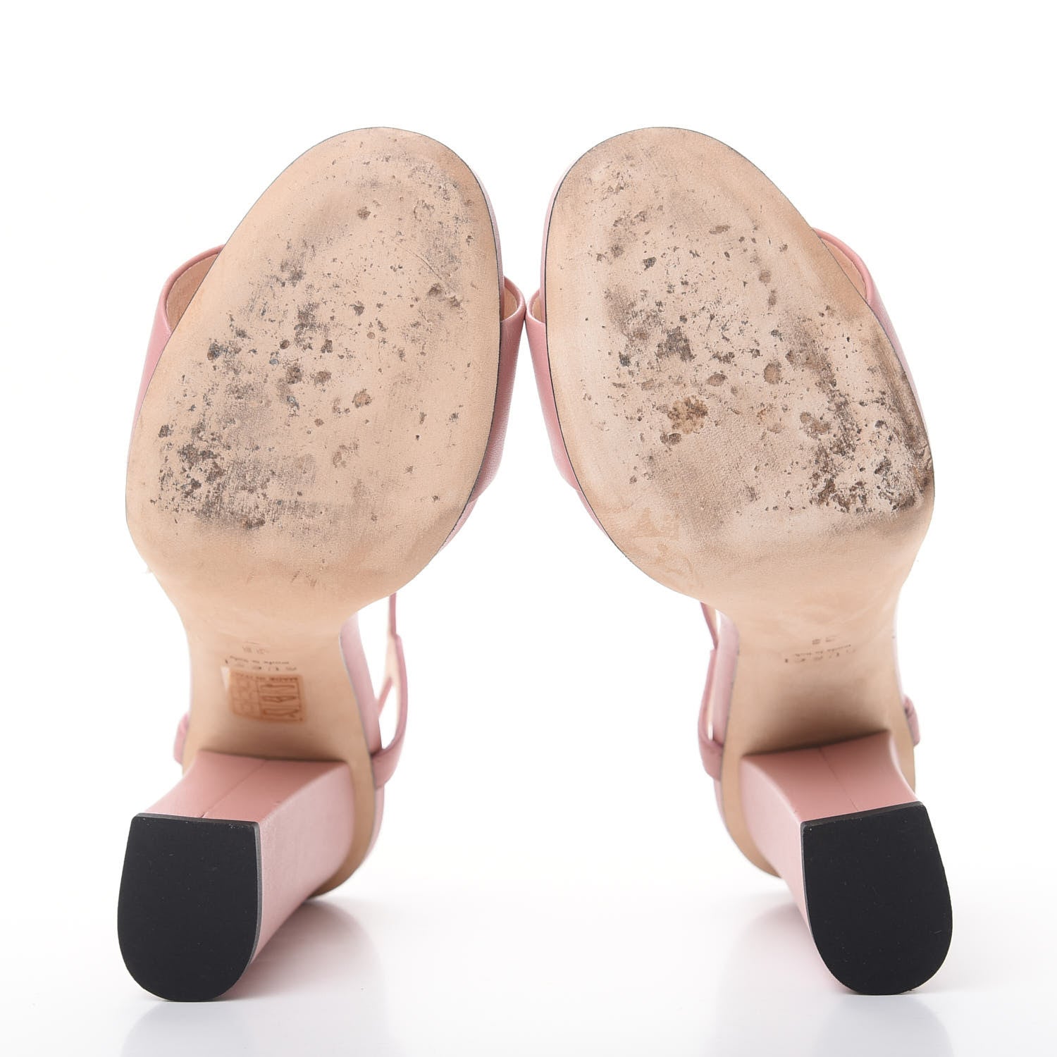 Gucci Calfskin Miro Soft Horsebit High Heel Sandals 38 Soft Pink 6 of 11