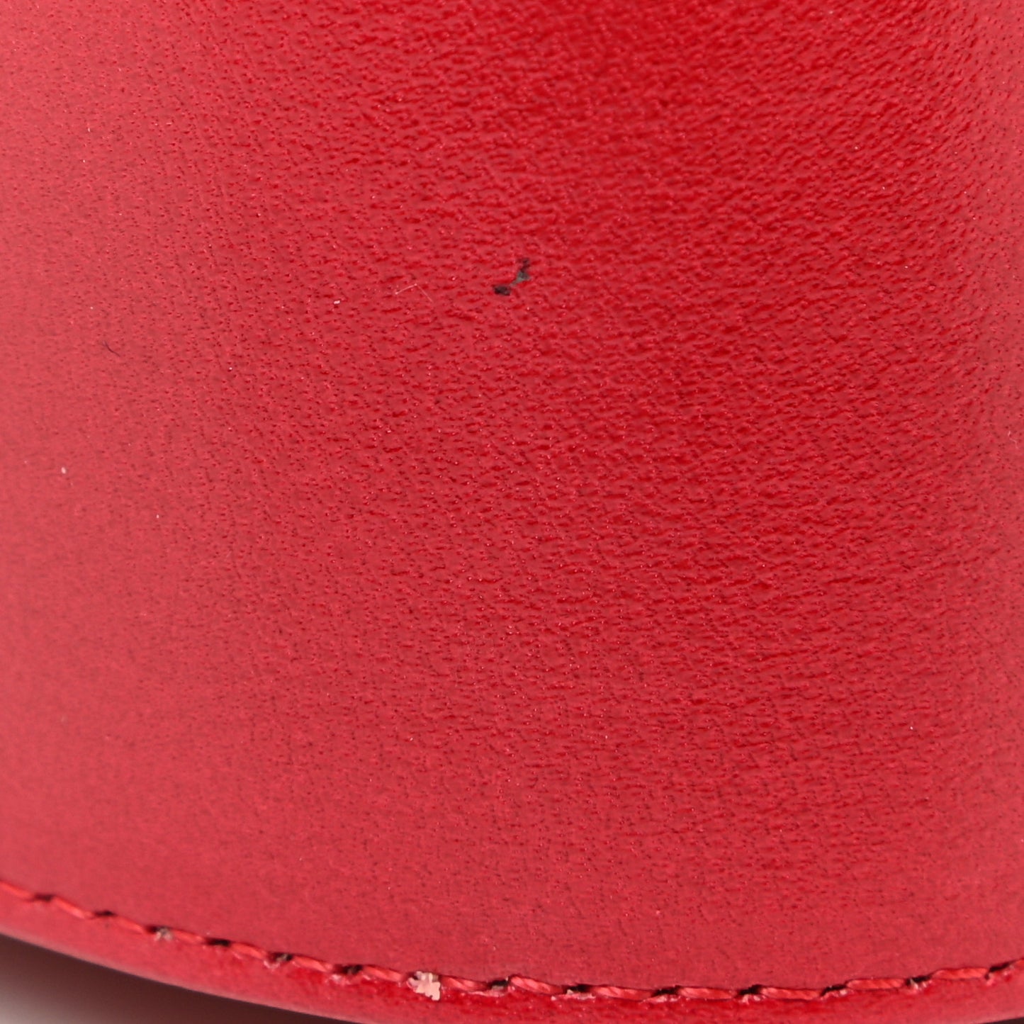 Lambskin Diamond Stitch Pochette Red