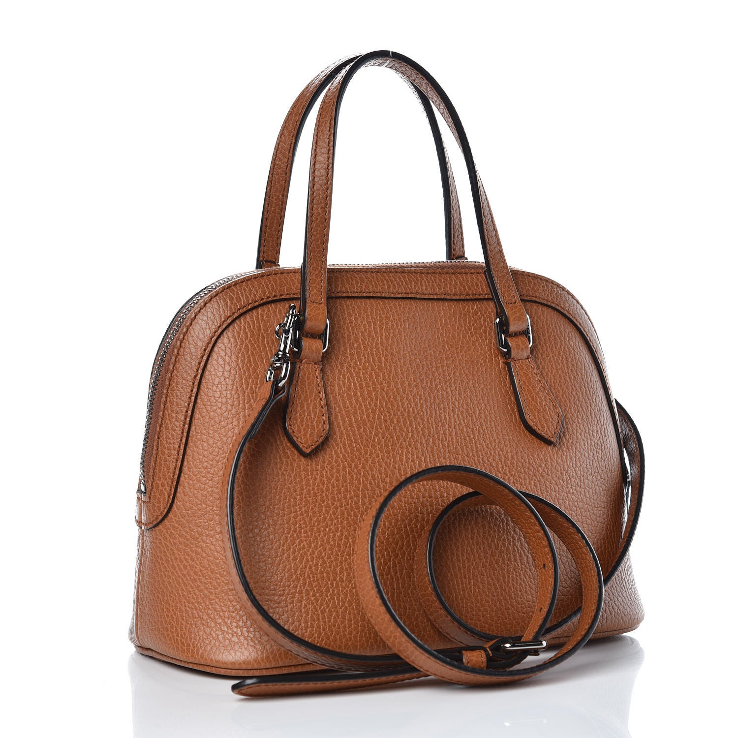 Gucci Dollar Calfskin Mini Dome Bag Saffron 3 of 10