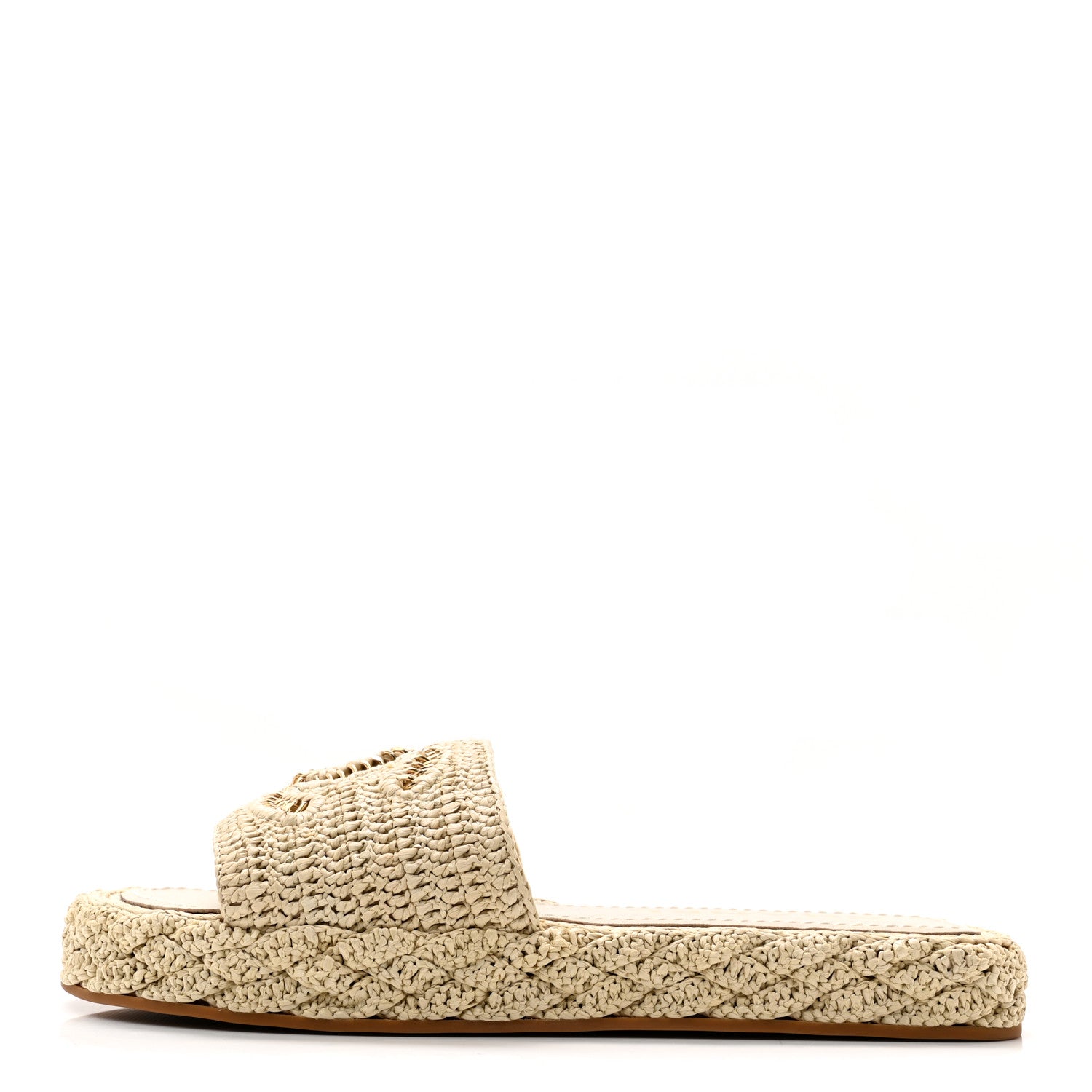 Chanel Cord Braided CC Mules 39 Light Beige 1 of 9