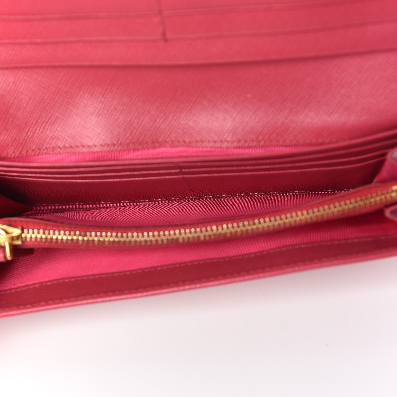 Prada Saffiano Bow Continental Wallet Peonia 5 of 9
