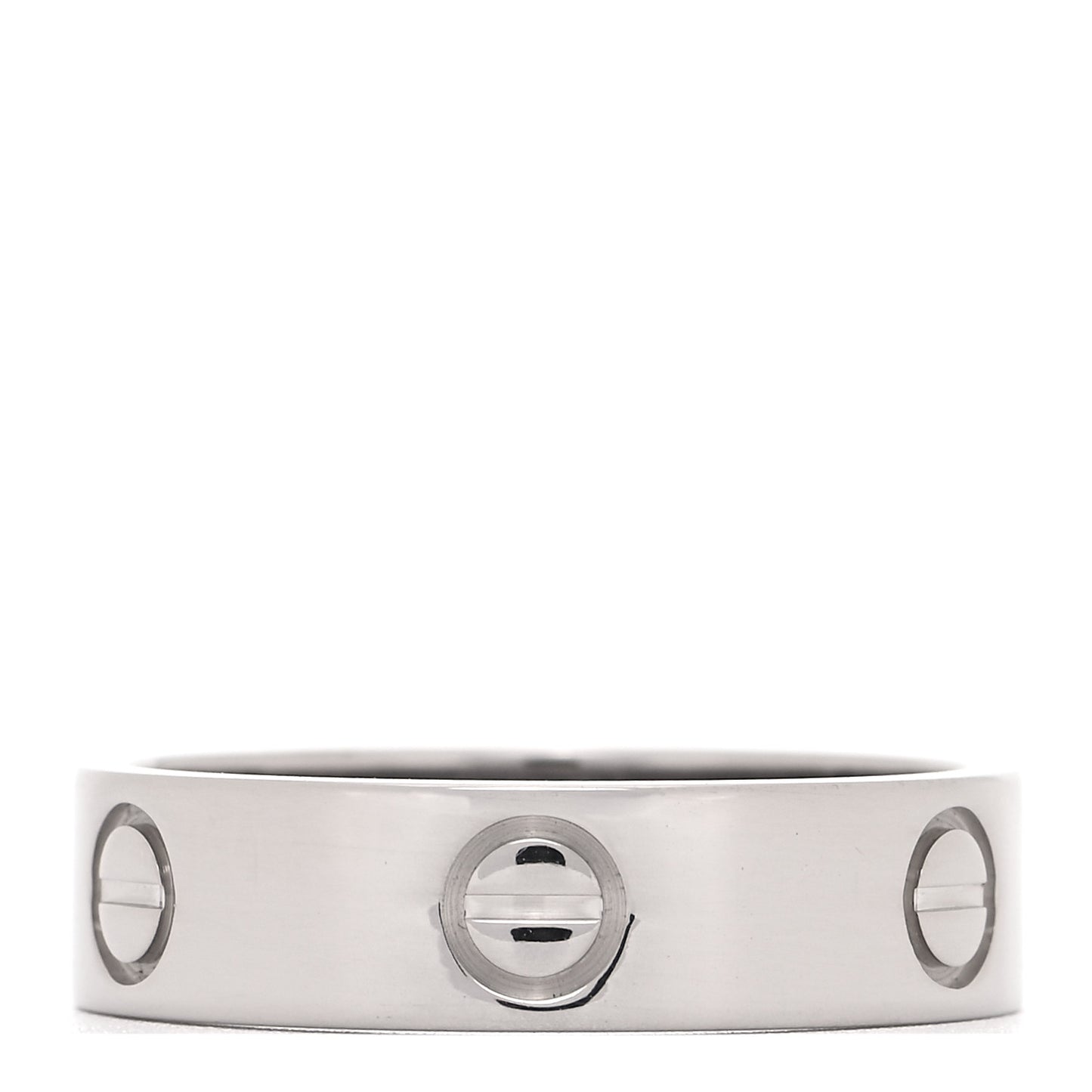 18K White Gold 5.5mm LOVE Ring 58 8.25