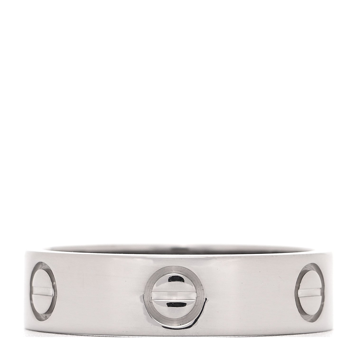 Cartier 18K White Gold 5.5mm LOVE Ring 58 8.25 3 of 4