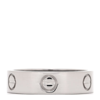 Cartier 18K White Gold 5.5mm LOVE Ring 58 8.25 3 of 4