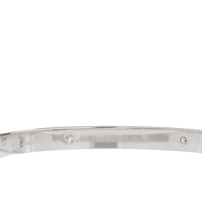 Cartier 18K White Gold 4 Diamond Love Bracelet 19 3 of 9