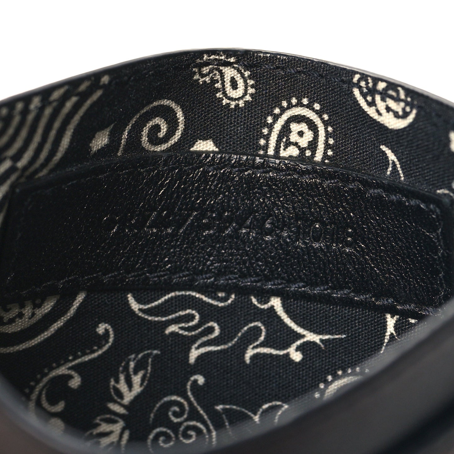 Calfskin Card Case Black Black