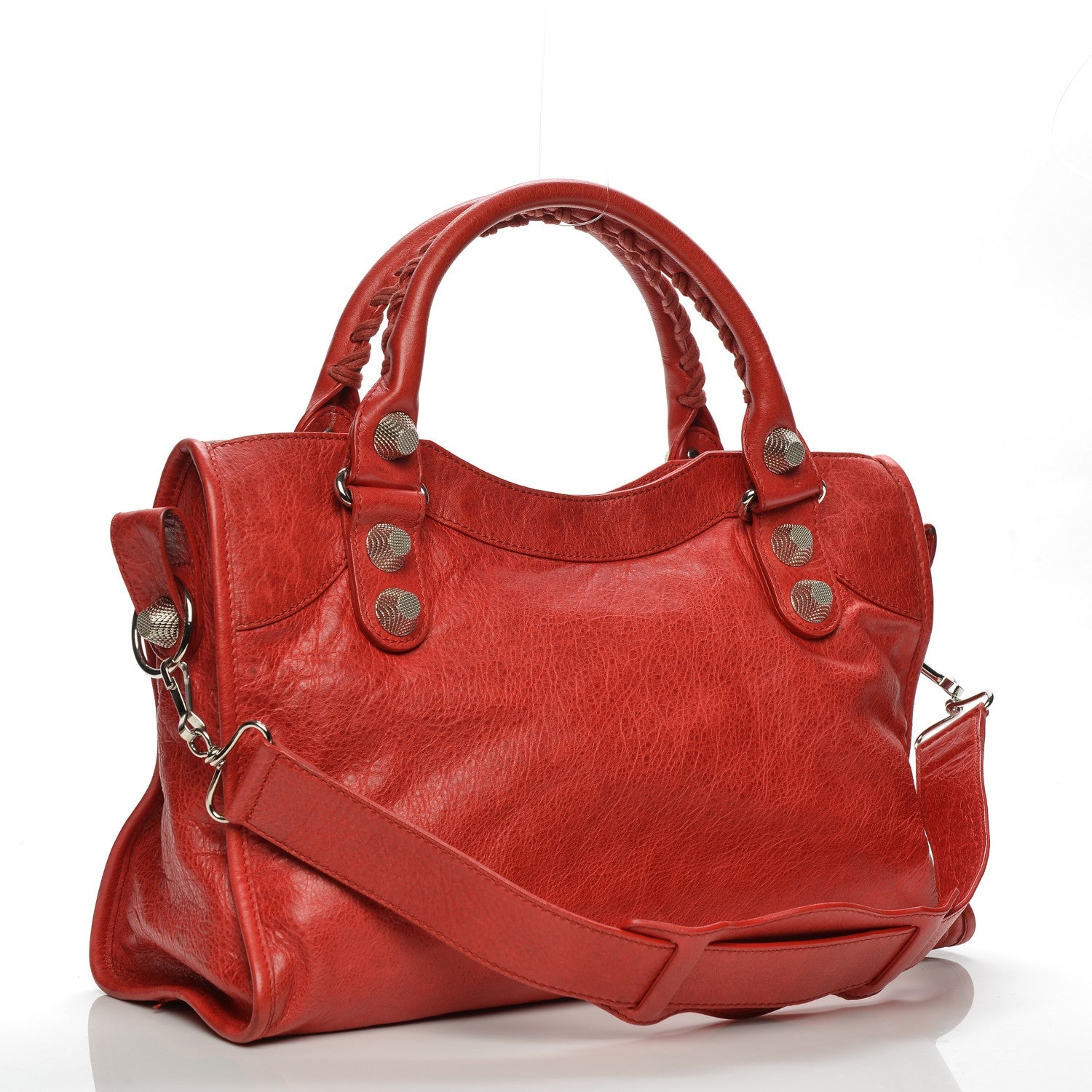 Balenciaga Agneau Giant 21 Silver Hardware City Rouge Coquelicot 3 of 8