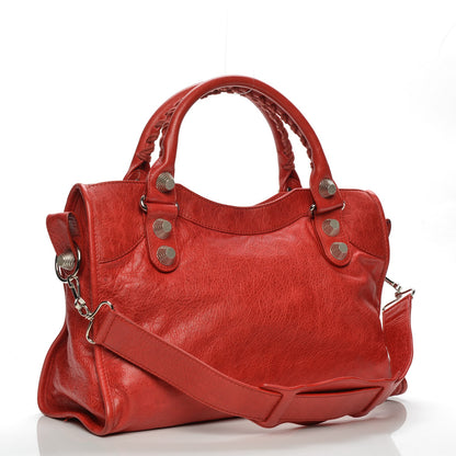 Balenciaga Agneau Giant 21 Silver Hardware City Rouge Coquelicot 3 of 8