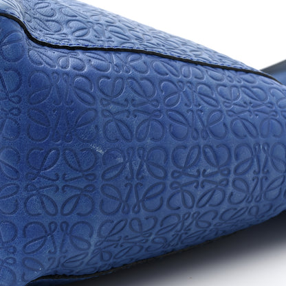 Loewe Calfskin Anagram Embossed Tote Blue 19 of 20