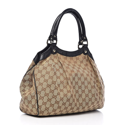 Gucci Monogram Medium Sukey Tote Beige Ebony Black 3 of 14