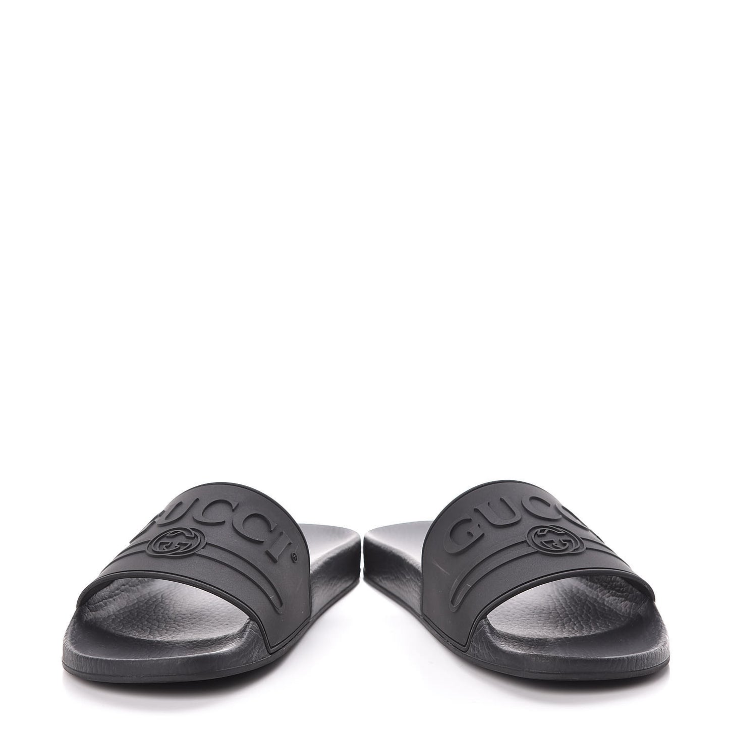 Rubber Womens Logo Slide Sandals 39 Black