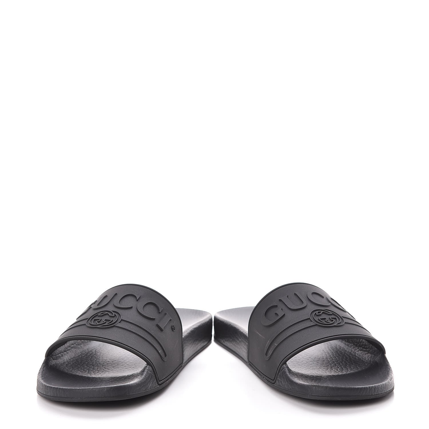 Gucci Rubber Womens Logo Slide Sandals 39 Black 5 of 10