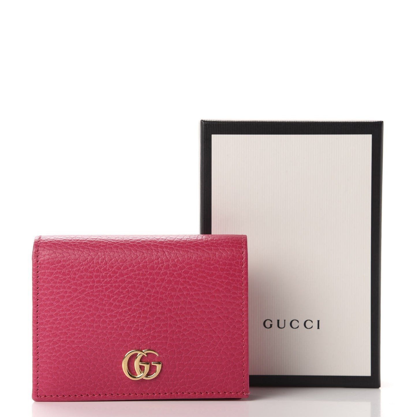 Dollar Calfskin GG Marmont Card Case Box Pink