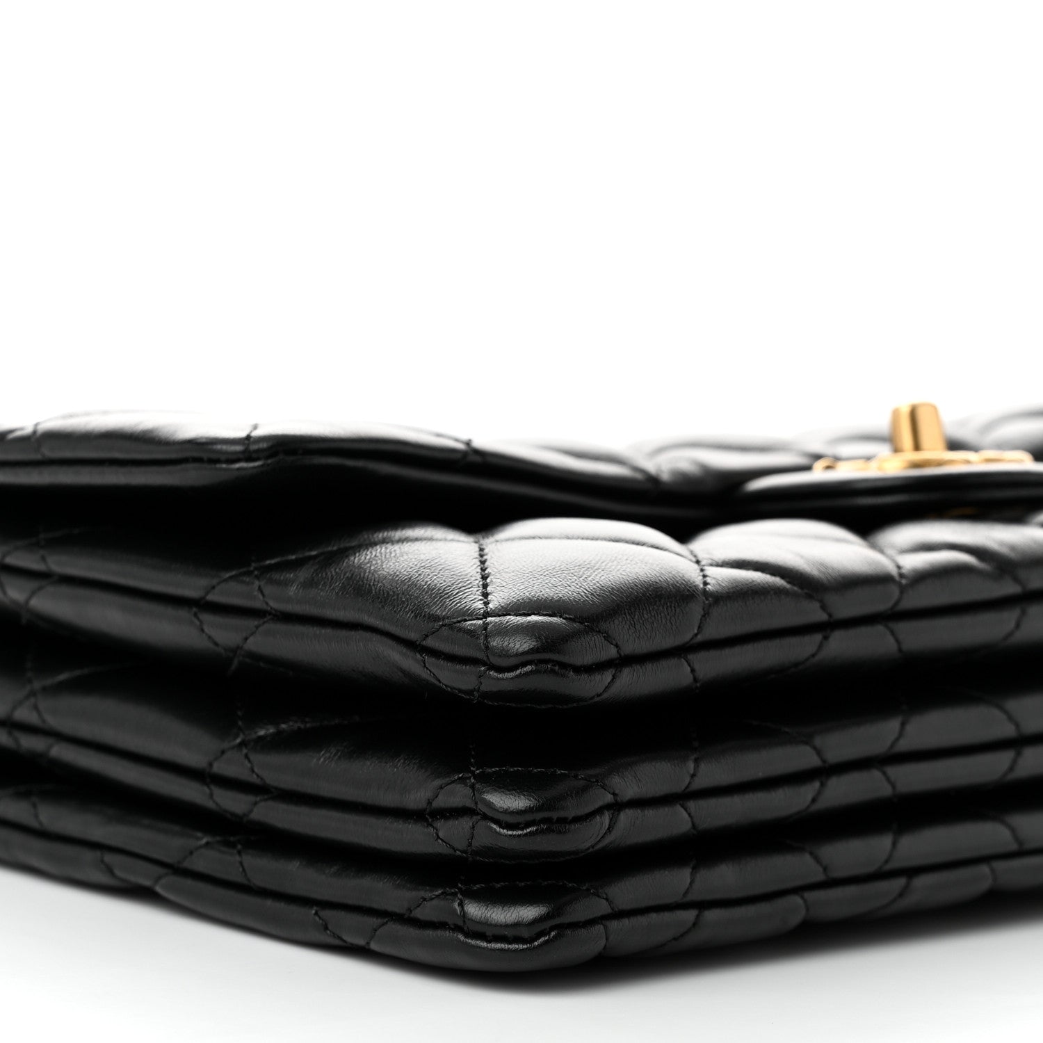 Chanel Lambskin Quilted Medium Pillow Crush Flap Bag Black 9 of 11