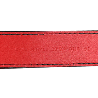 Christian Dior Calfskin D Fence Belt 90 Red 4 of 4