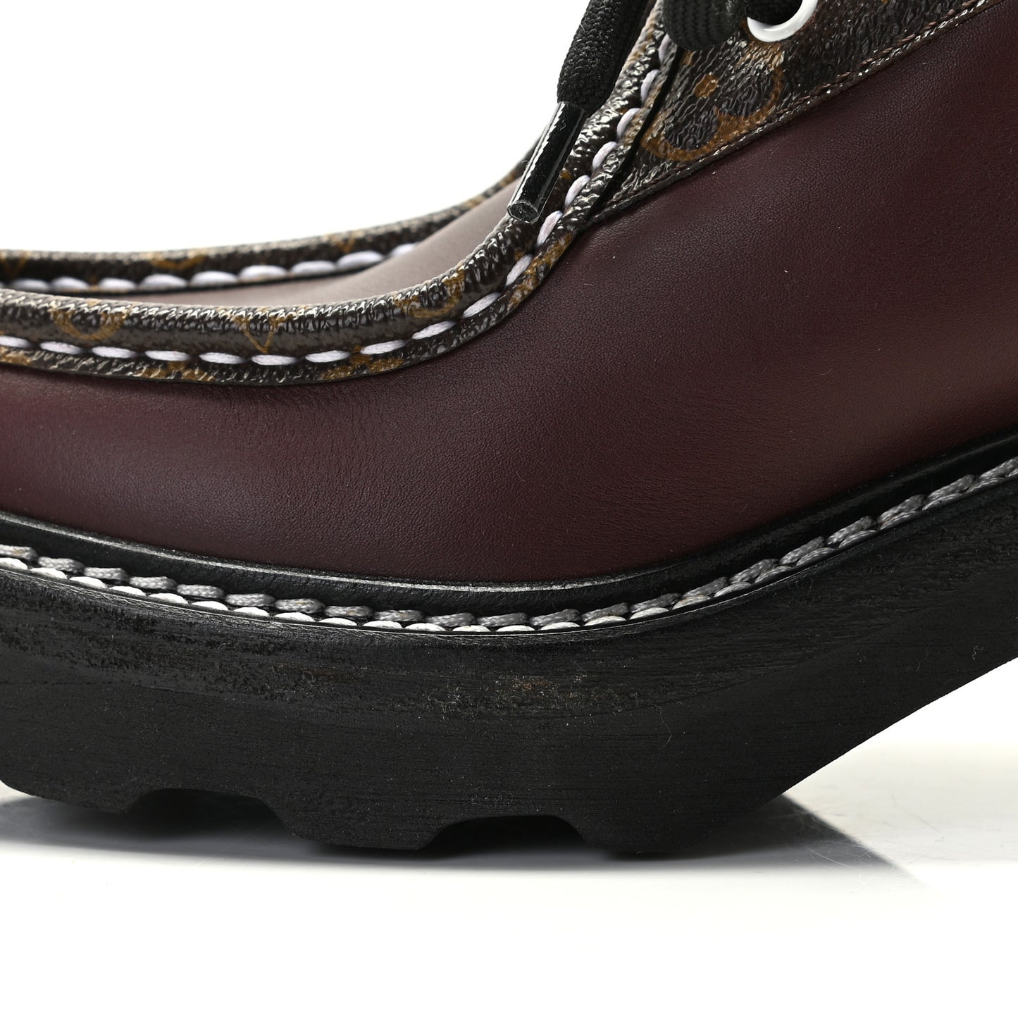 Calfskin Monogram Beaubourg Platform Derby Shoes 36 36 Bordeaux