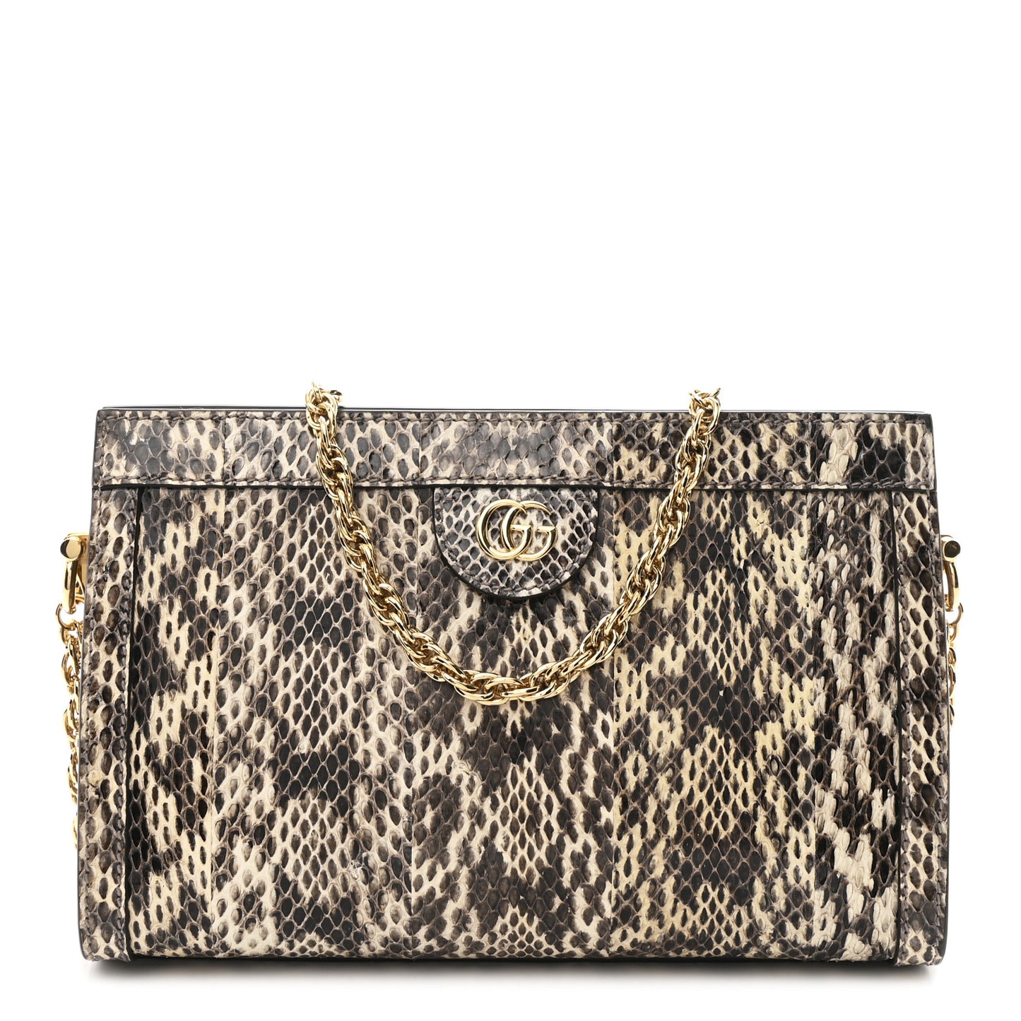 Snakeskin GG Small Ophidia Chain Shoulder Bag Roccia