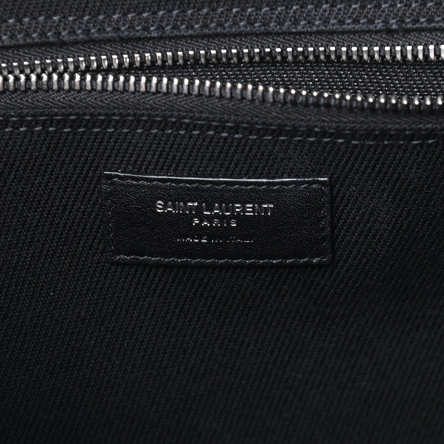 Linen Calfskin Rive Gauche Tote Black