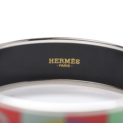 Hermes Enamel Printed Optique Chaine D'Ancre Wide Bracelet 70 4 of 5