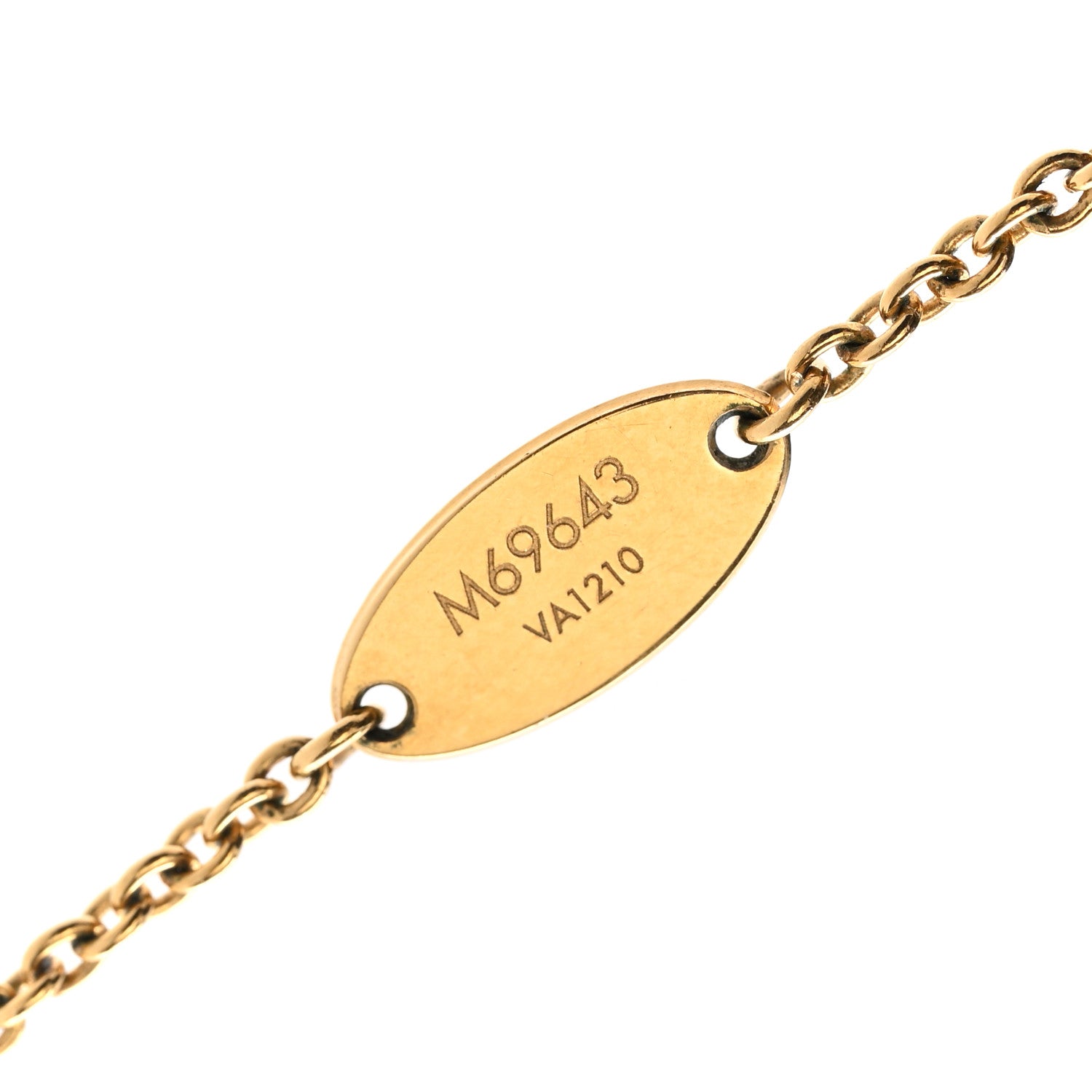 Louis Vuitton Metal L to V Necklace Gold Silver 7 of 7