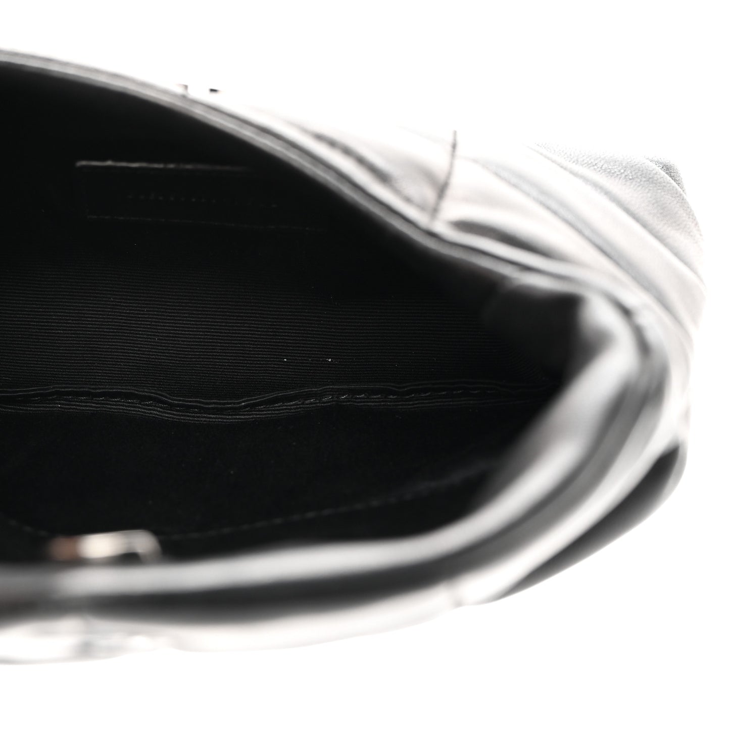 Lambskin Monogram Loulou Puffer Pouch Clutch Black