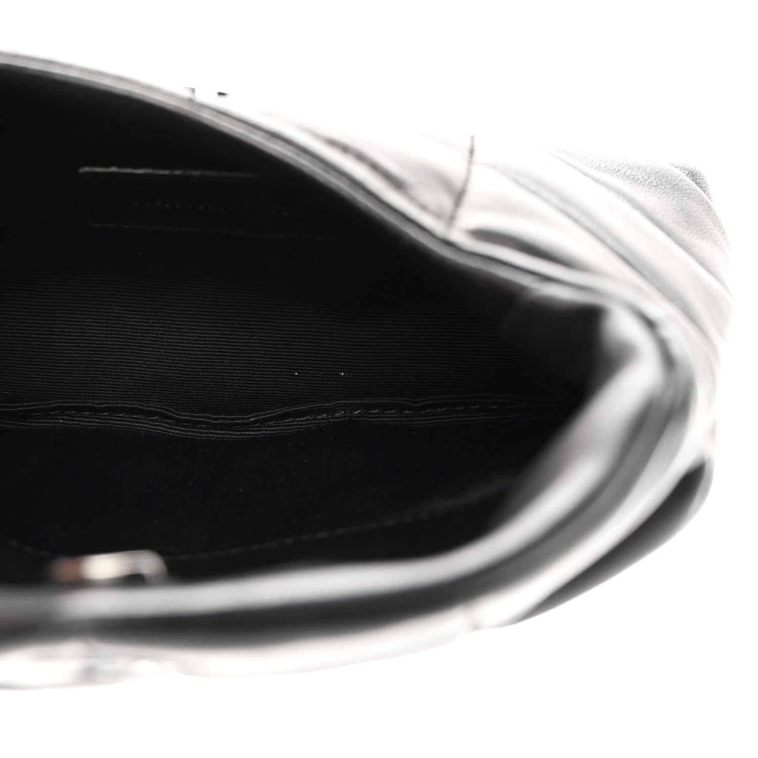 Saint Laurent Lambskin Monogram Loulou Puffer Pouch Clutch Black 6 of 8