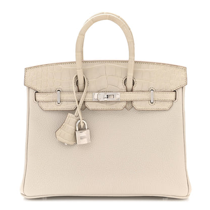Hermes Togo Matte Alligator Birkin Touch 25 Beton 1 of 11